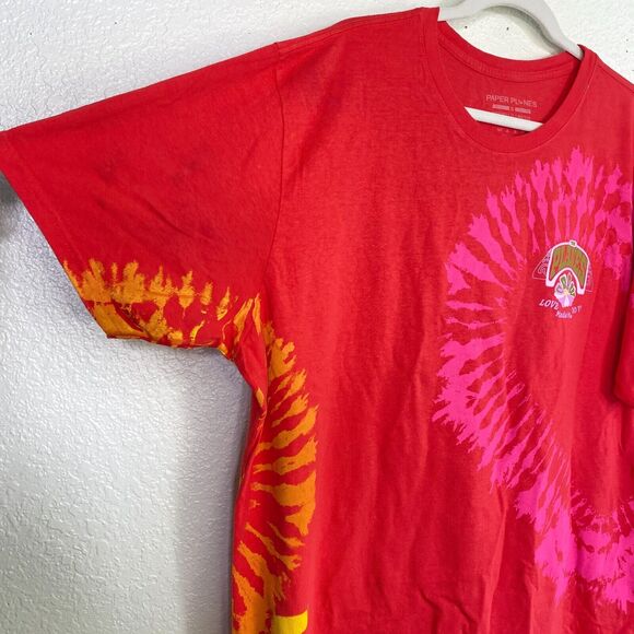 Paper Planes Shirt Mens Extra Large Lovers Rock Steady Graphic Tee Tie Dye Crew - Picture 7 of 13